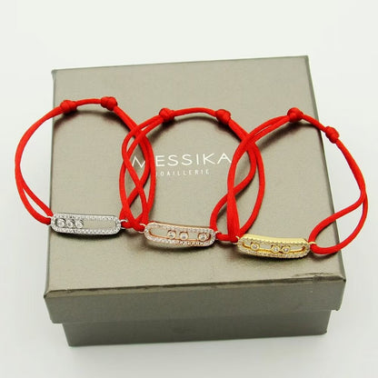 [⭐Mirelle]Messika Care(s) pink cord pavé bracelet
