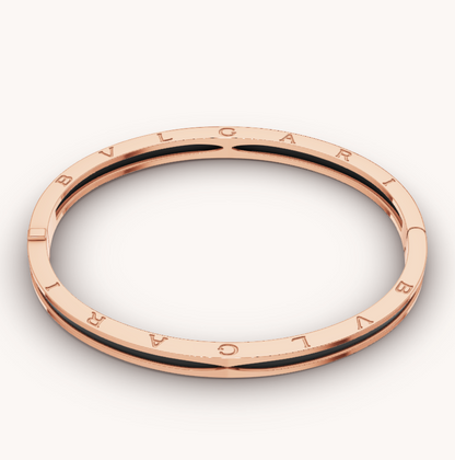 [⭐Mirelle]ZERO 1 PINK GOLD WITH BLACK CERAMIC BRACELET