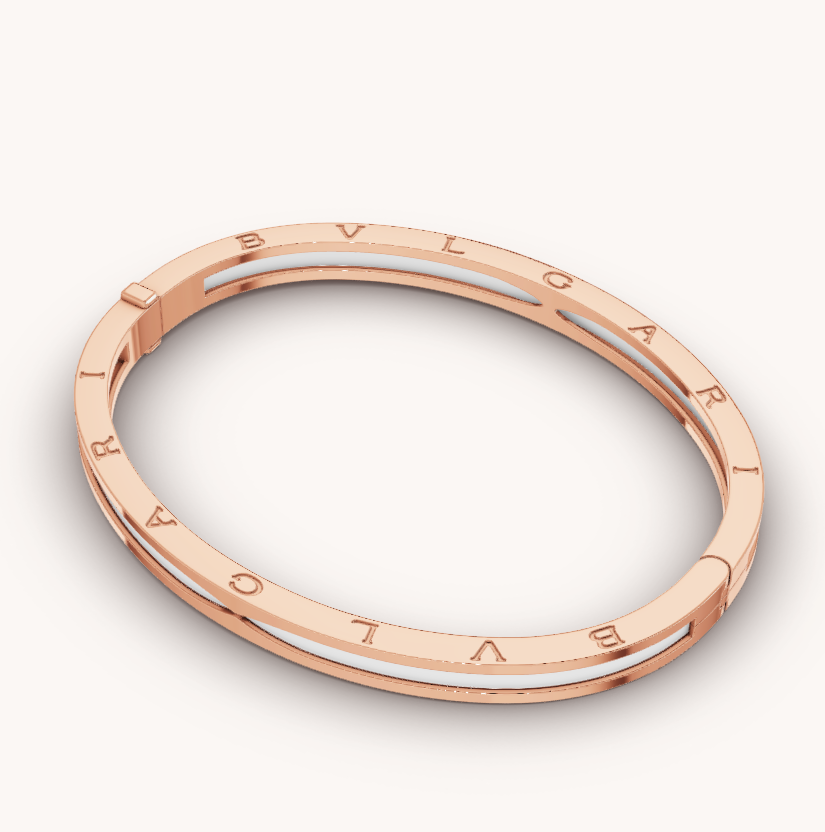 [⭐Mirelle]ZERO 1 PINK GOLD WITH WHITE CERAMIC BRACELET