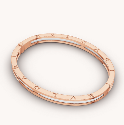 [⭐Mirelle]ZERO 1 PINK GOLD WITH WHITE CERAMIC BRACELET