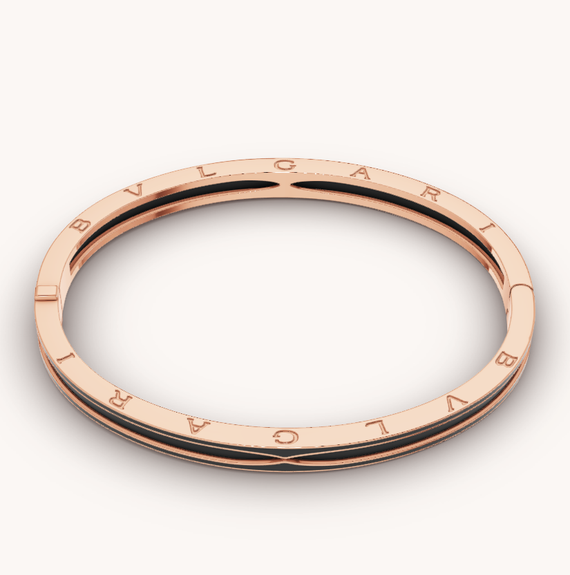 [⭐Mirelle]ZERO 1 PINK GOLD WITH MATTE BLACK CERAMIC BRACELET