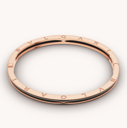 [⭐Mirelle]ZERO 1 PINK GOLD WITH MATTE BLACK CERAMIC BRACELET