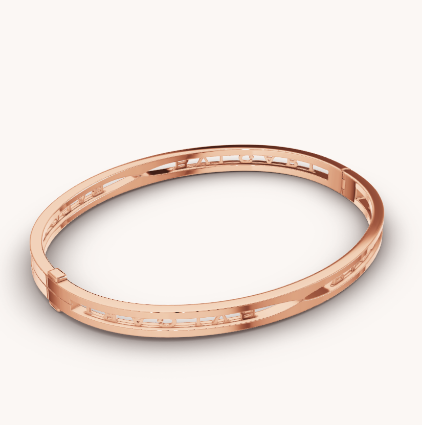[⭐Mirelle]ZERO 1 SPIRAL LOGO PINK GOLD BRACELET