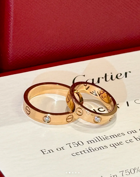 [⭐Mirelle]LOVE RING 4MM 1 DIAMOND
