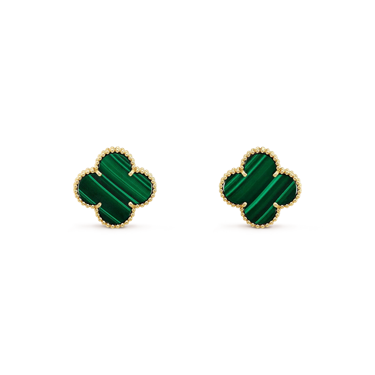 [⭐Mirelle]CLOVER MINI 9.5MM MALACHITE  EARRINGS