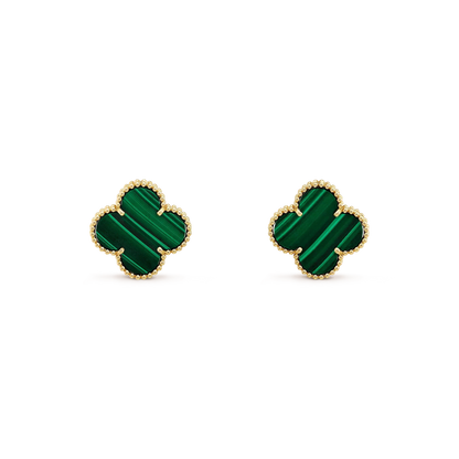 [⭐Mirelle]CLOVER MINI 9.5MM MALACHITE  EARRINGS
