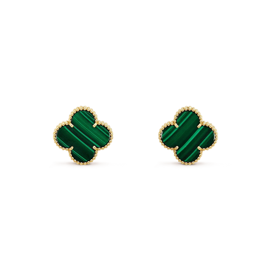 [⭐Mirelle]CLOVER MINI 9.5MM MALACHITE  EARRINGS