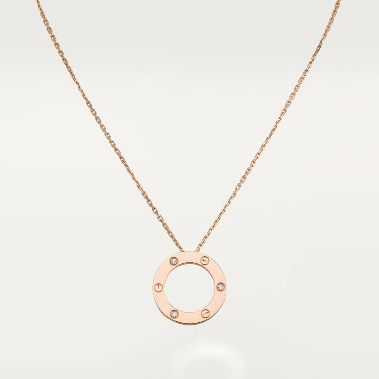 [⭐Mirelle]LOVE NECKLACE 16MM 3 DIAMONDS