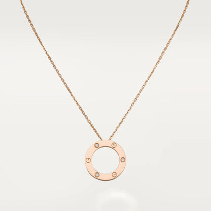 [⭐Mirelle]LOVE NECKLACE 16MM 3 DIAMONDS