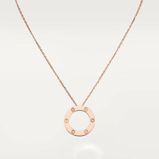 [⭐Mirelle]LOVE NECKLACE 16MM 3 DIAMONDS