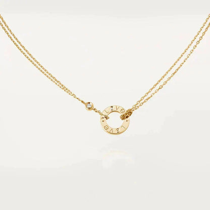 [⭐Mirelle]LOVE NECKLACE 16MM 2 DIAMONDS
