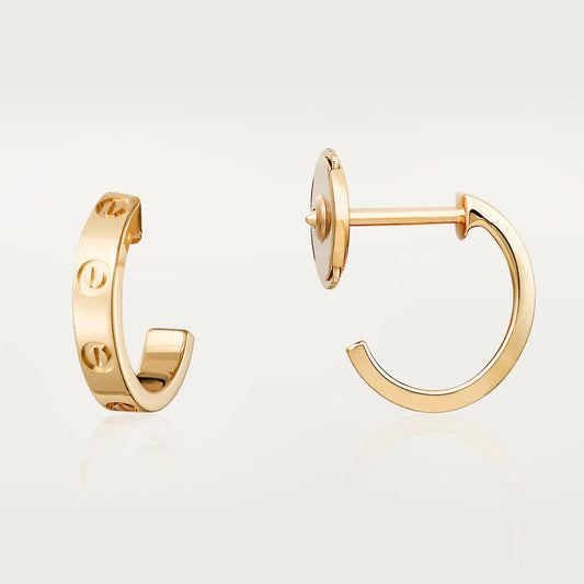 [⭐Mirelle]LOVE EARRINGS 2.65MM PINK GOLD