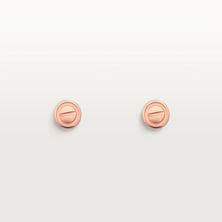 [⭐Mirelle]LOVE EARRINGS PINK GOLD 10MM