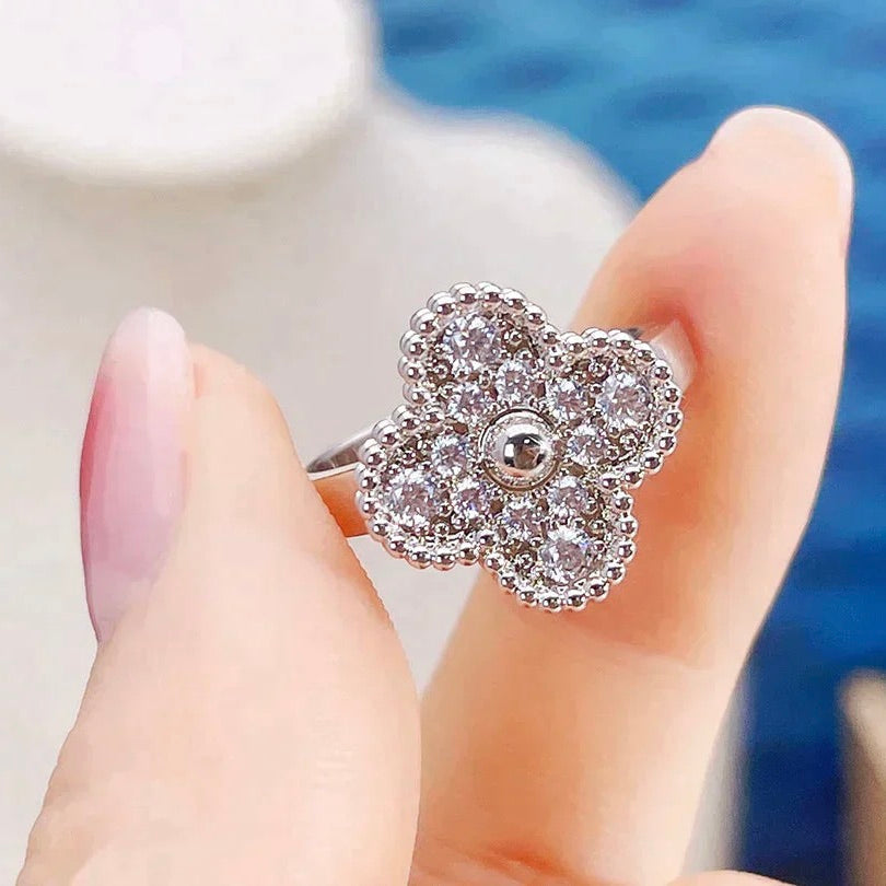 [⭐Mirelle]CLOVER DIAMOND RING