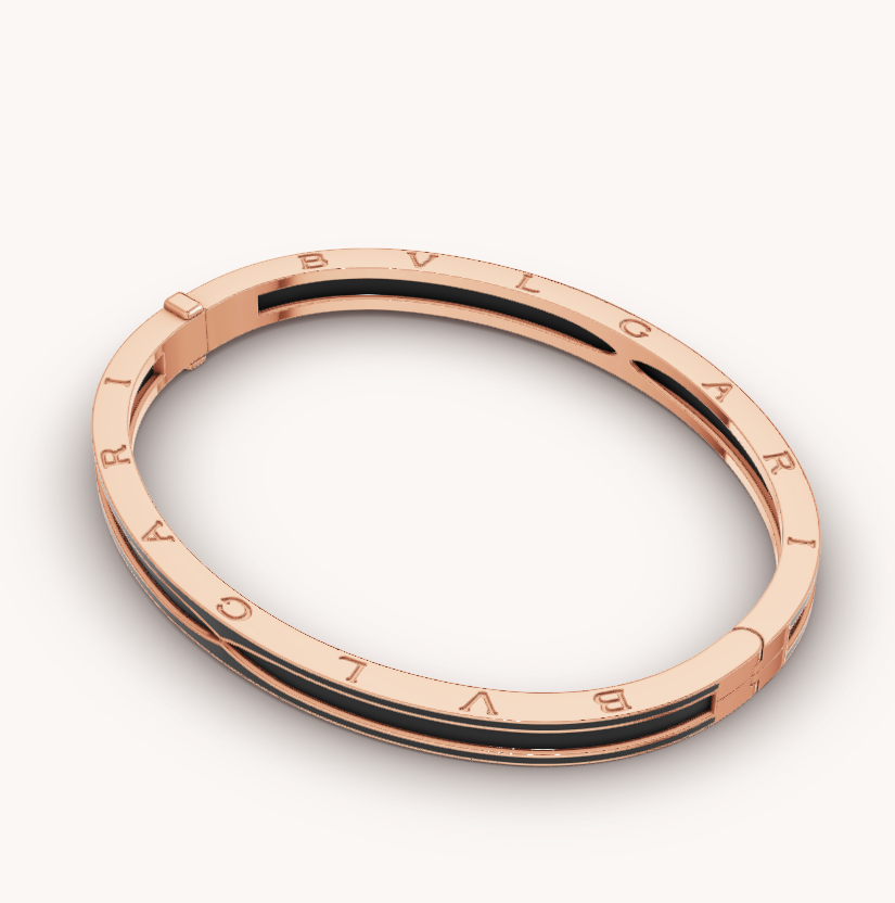 [⭐Mirelle]ZERO 1 PINK GOLD WITH MATTE BLACK CERAMIC BRACELET