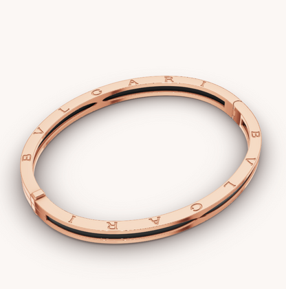 [⭐Mirelle]ZERO 1 PINK GOLD WITH BLACK CERAMIC BRACELET