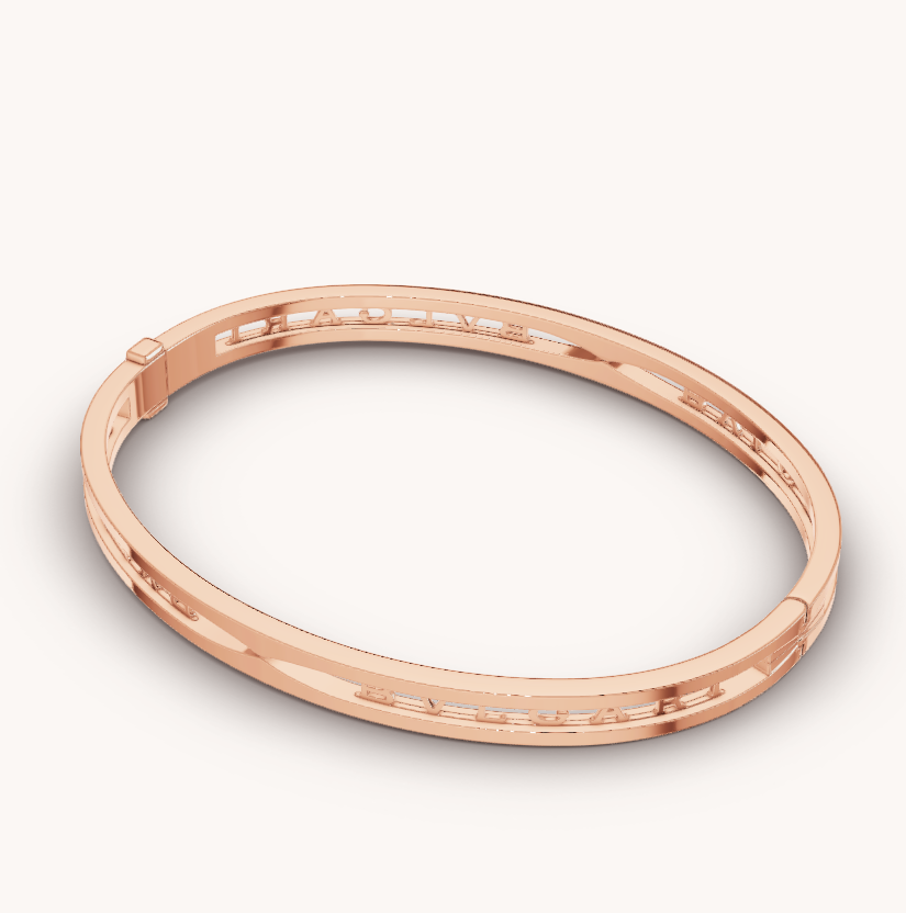 [⭐Mirelle]ZERO 1 SPIRAL LOGO PINK GOLD BRACELET