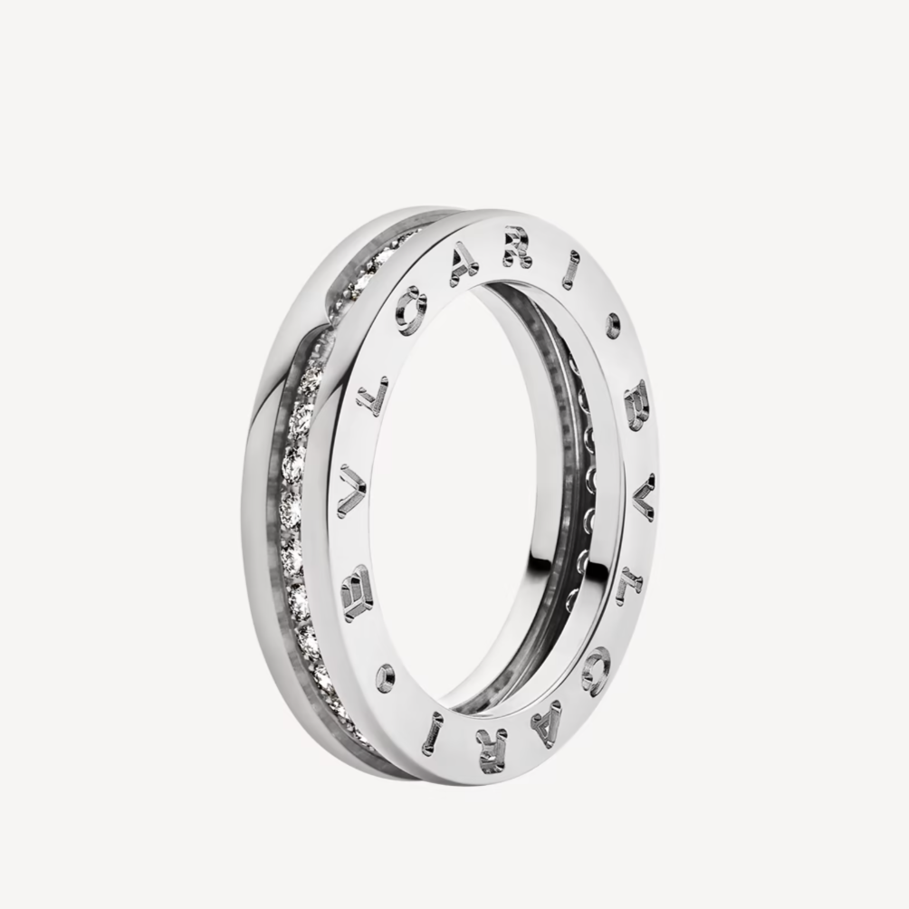 [⭐Mirelle]ZERO 1 ONE-BAND PAVED DIAMONDS ON THE SPIRAL RING