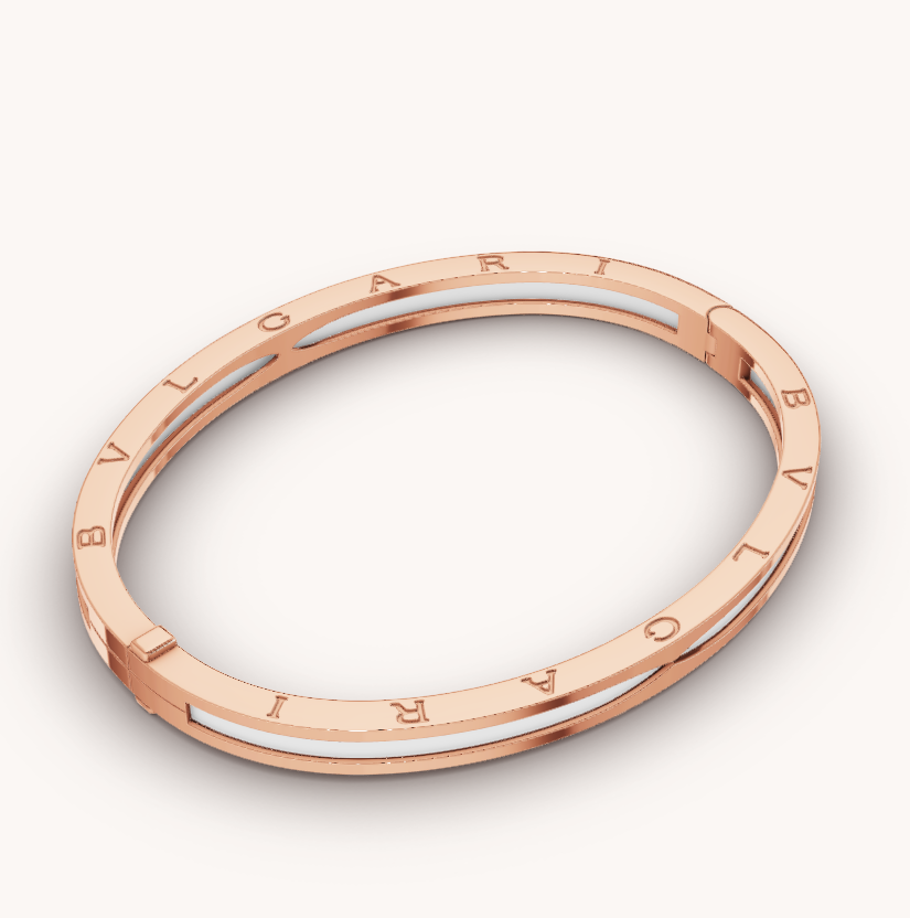 [⭐Mirelle]ZERO 1 PINK GOLD WITH WHITE CERAMIC BRACELET
