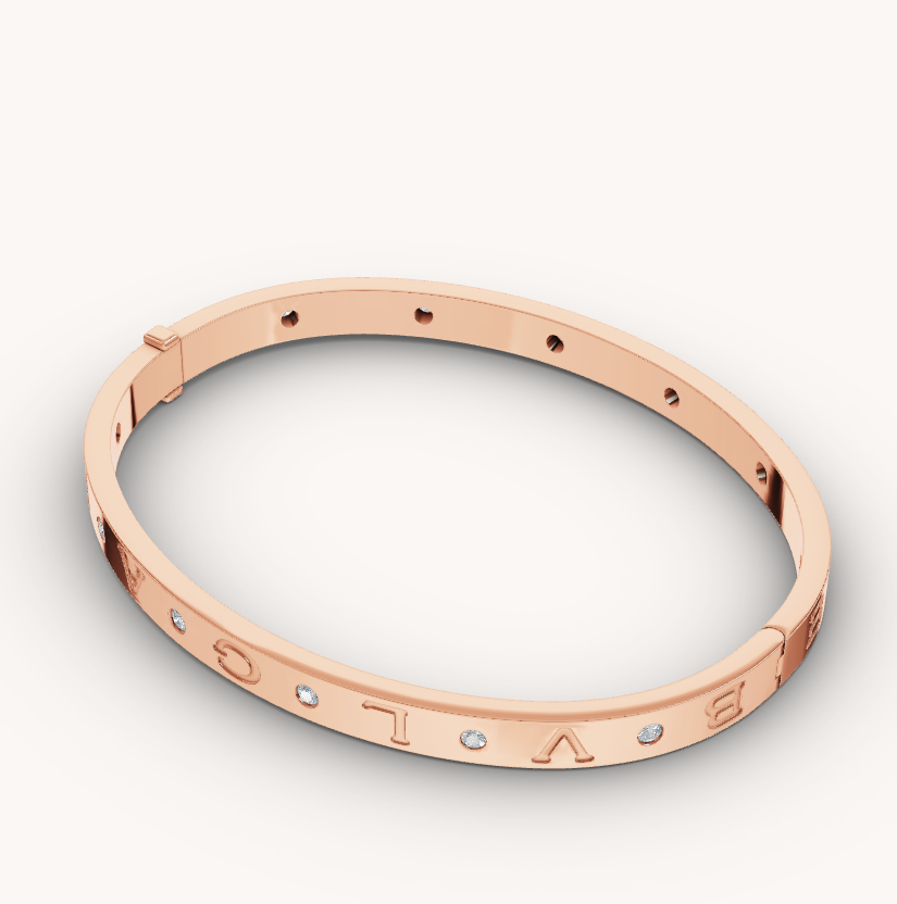 [⭐Mirelle]ZERO 1 PINK GOLD 12 DIAMONDS BRACELET