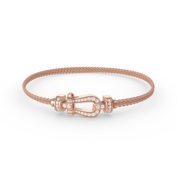 [⭐Mirelle]FORCE SMALL HORSESHOE  DIAMOND CHAIN ROPE BRACELET