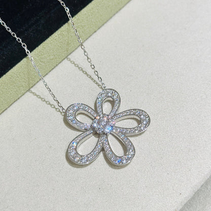 [⭐Mirelle]FLOWERLACE NECKLACE FULL DIAMONDS