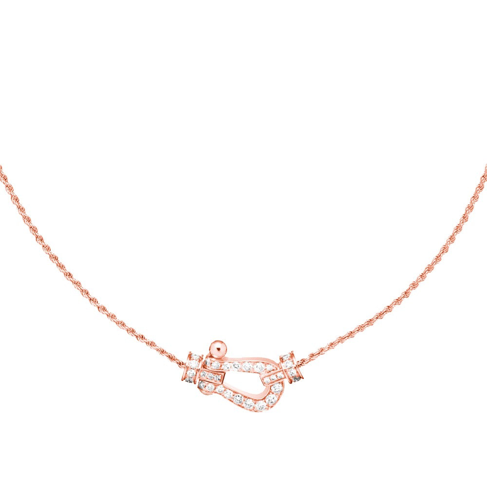 [⭐Mirelle]FORCE 10 PINK GOLD DIAMOND NECKLACE