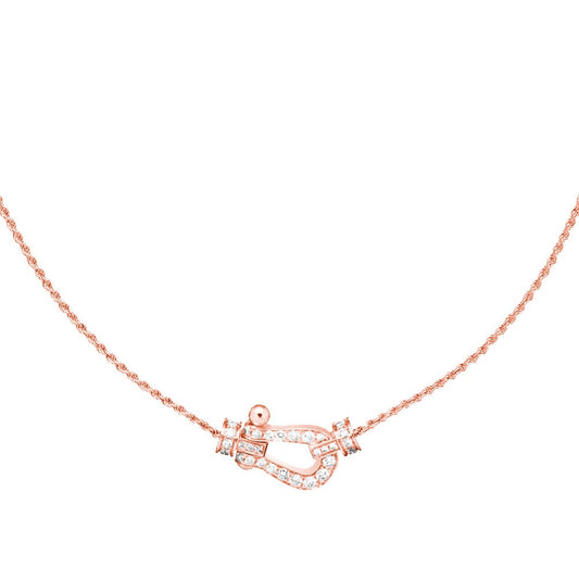 [⭐Mirelle]FORCE 10 PINK GOLD DIAMOND NECKLACE