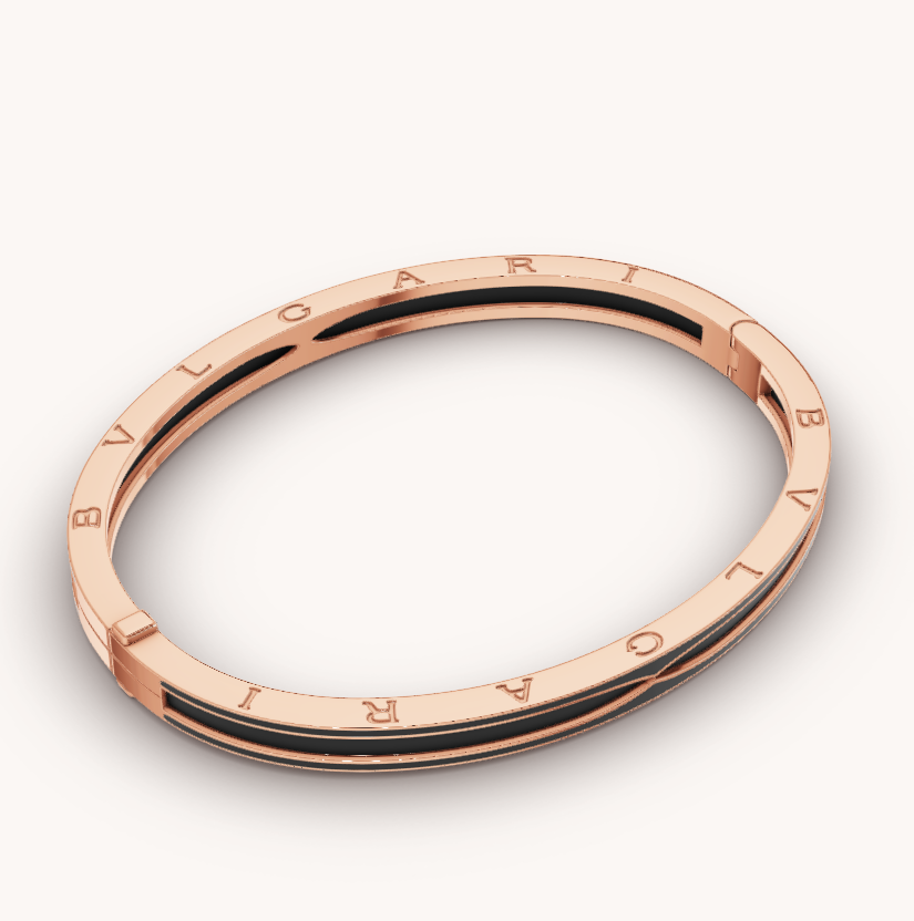 [⭐Mirelle]ZERO 1 PINK GOLD WITH MATTE BLACK CERAMIC BRACELET
