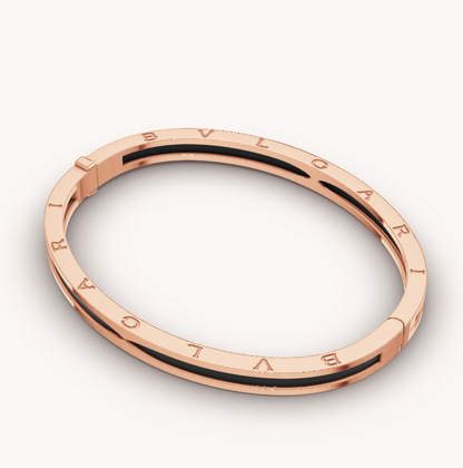 [⭐Mirelle]ZERO 1 PINK GOLD WITH BLACK CERAMIC BRACELET