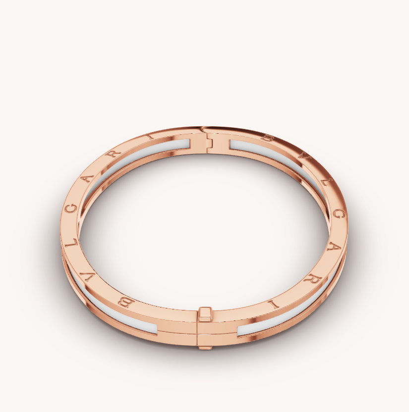 [⭐Mirelle]ZERO 1 PINK GOLD WITH WHITE CERAMIC BRACELET