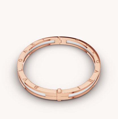 [⭐Mirelle]ZERO 1 PINK GOLD WITH WHITE CERAMIC BRACELET