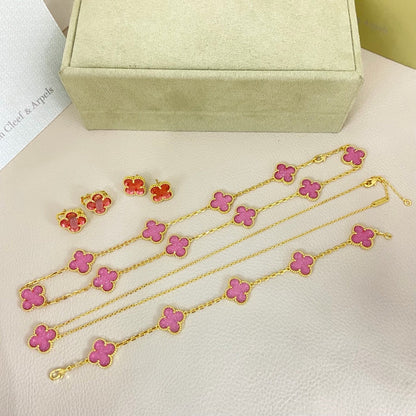 [⭐Mirelle]CLOVER 10 MOTIFS  NEW BUBBLE PINK ENAMEL