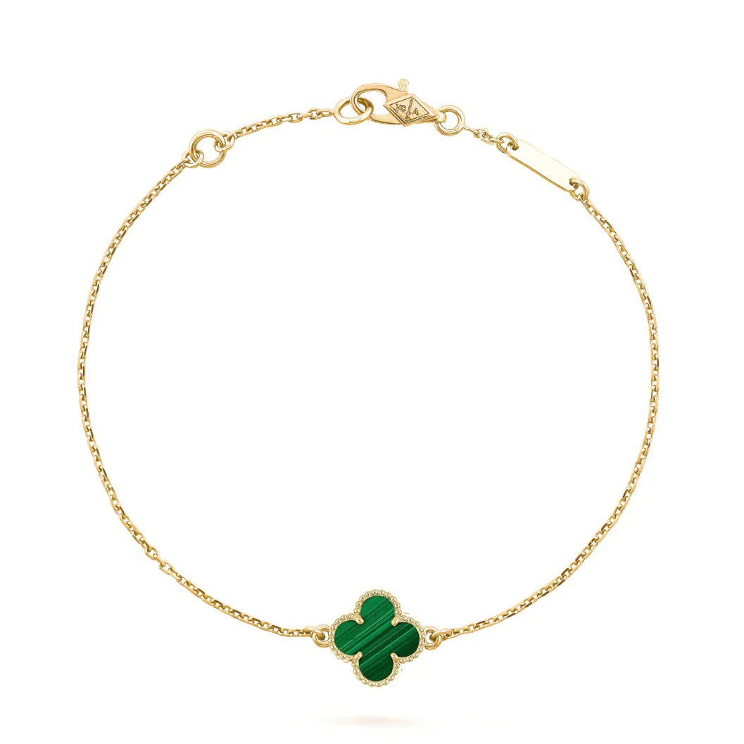 [⭐Mirelle]CLOVER BRACELET MALACHITE 1 MOTIF