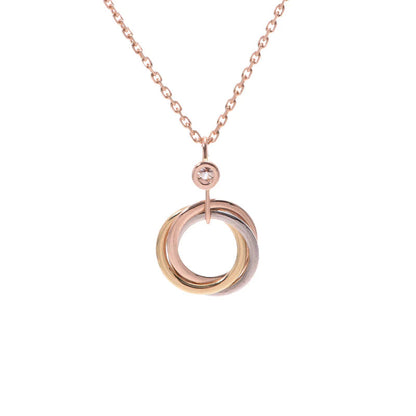 [⭐Mirelle]TRINITY SILVER GOLD PINK GOLD NECKLACE