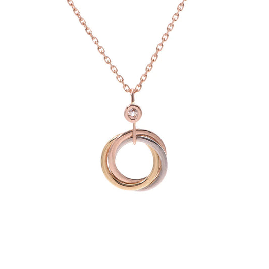 [⭐Mirelle]TRINITY SILVER GOLD PINK GOLD NECKLACE