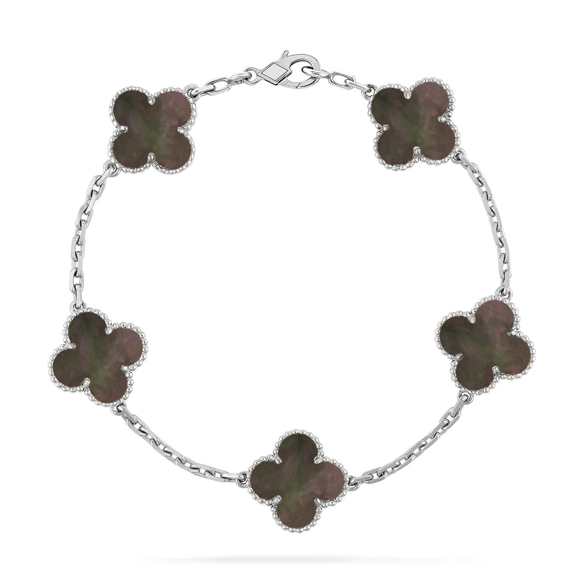 [⭐Mirelle] CLOVER 5 MOTIF GRAY MOP BRACELET COLLECTION