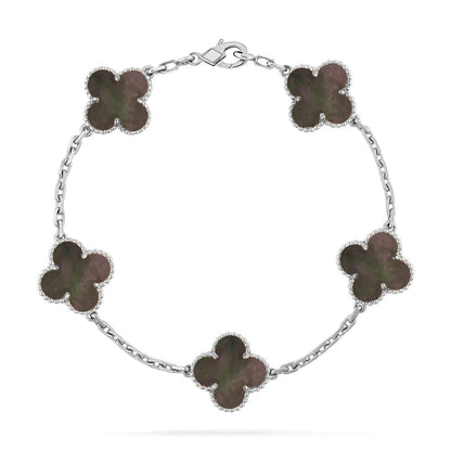 [⭐Mirelle] CLOVER 5 MOTIF GRAY MOP BRACELET COLLECTION