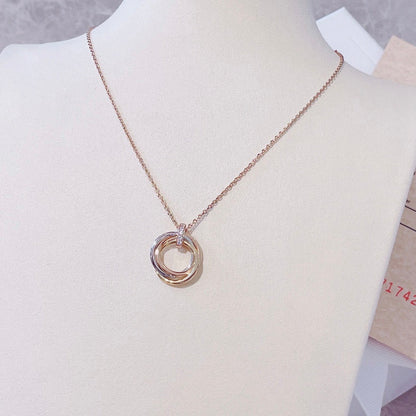 [⭐Mirelle]TRINITY NECKLACE GOLD  DIAMONDS