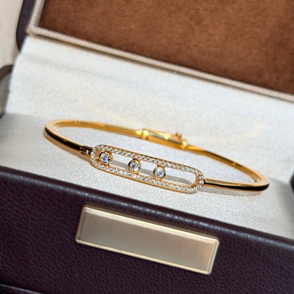 [⭐Mirelle]Move Pavé Diamond Bangle Bracelet M
