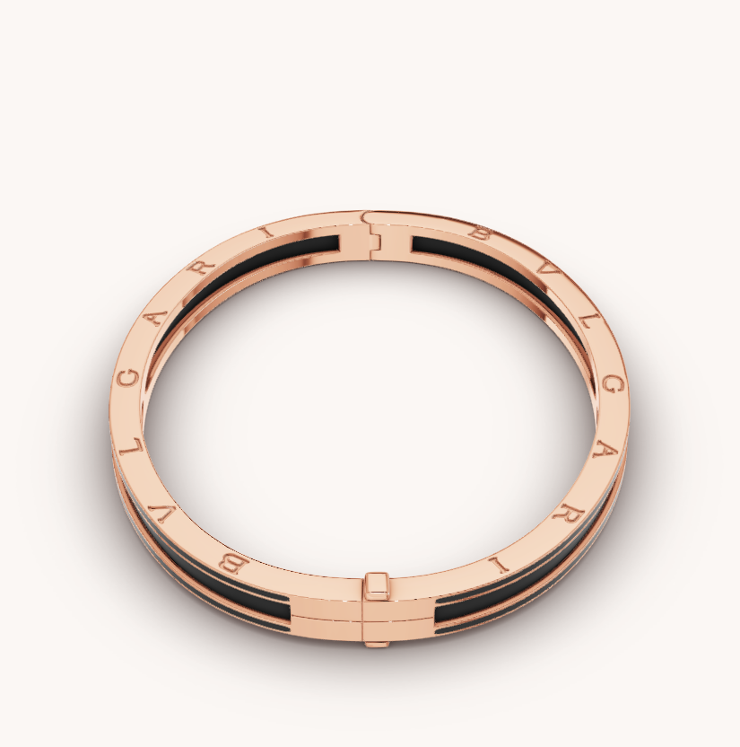 [⭐Mirelle]ZERO 1 PINK GOLD WITH MATTE BLACK CERAMIC BRACELET