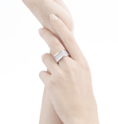 [⭐Mirelle]ZERO 1 WITH PAVED DIAMONDS ON THE SPIRAL RING
