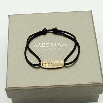 [⭐Mirelle]Messika Care(s) pink cord pavé bracelet
