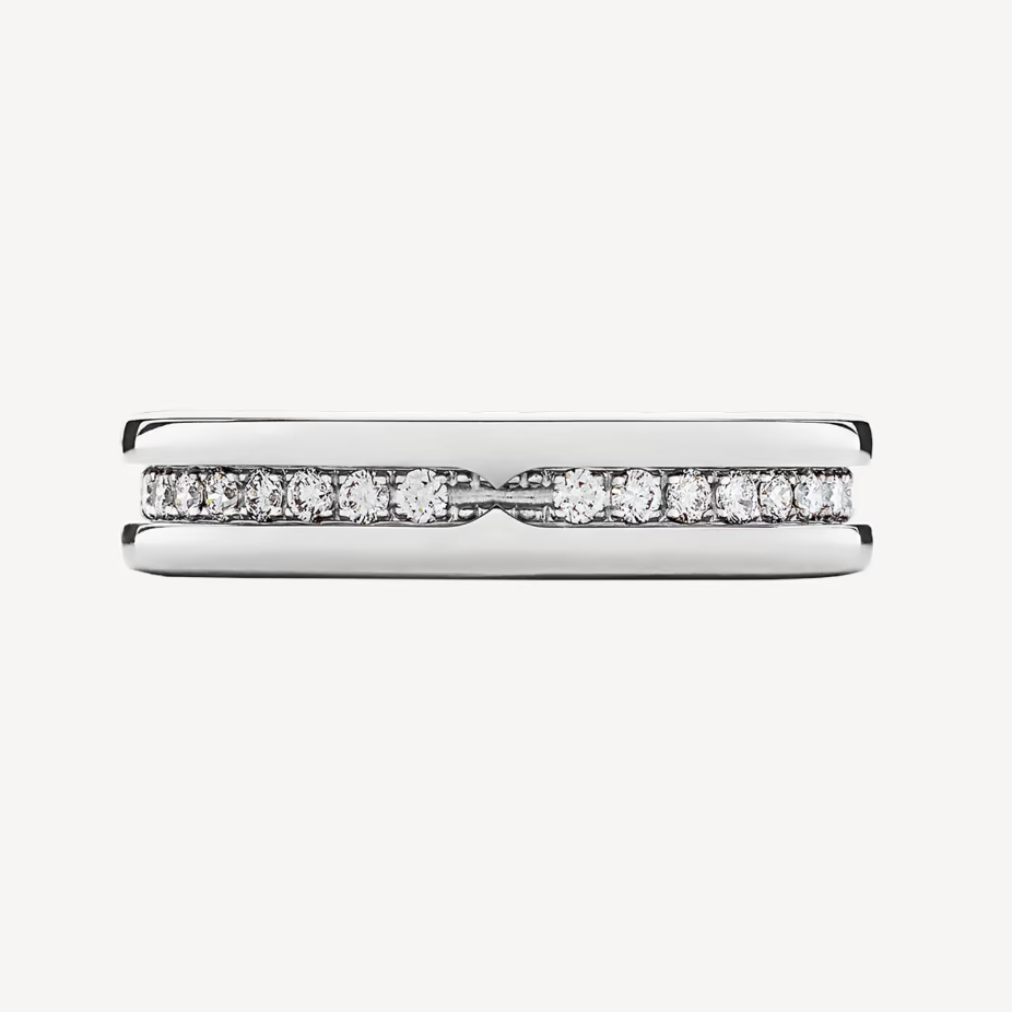 [⭐Mirelle]ZERO 1 ONE-BAND PAVED DIAMONDS ON THE SPIRAL RING