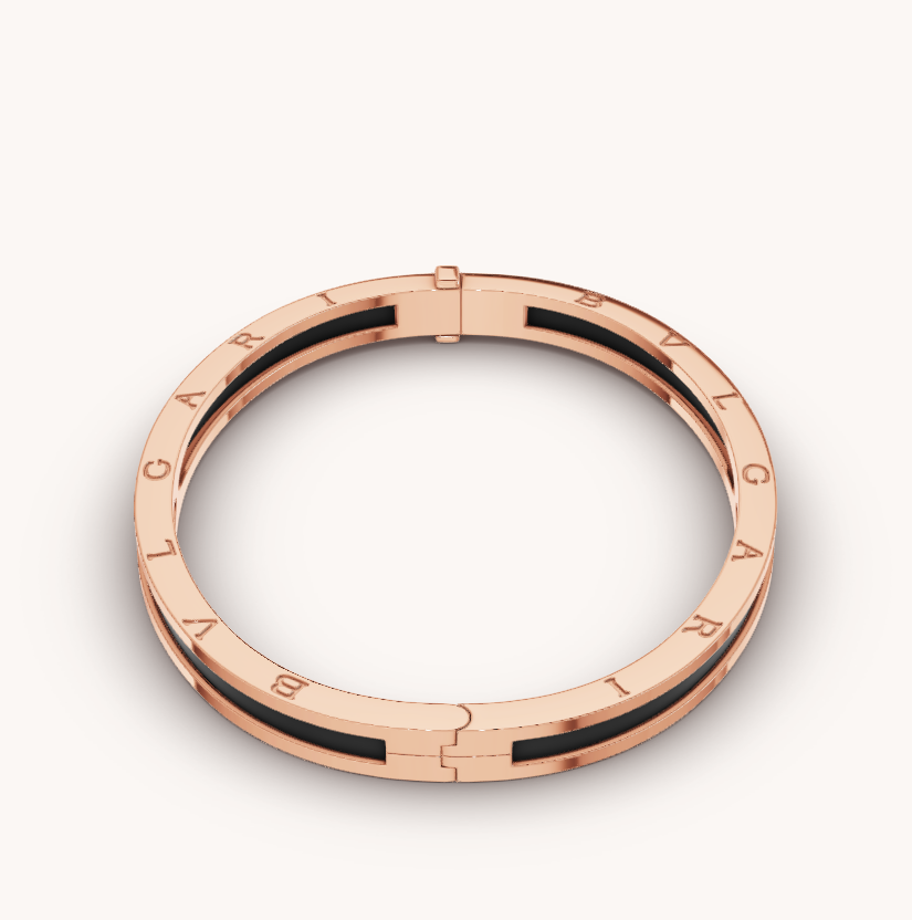 [⭐Mirelle]ZERO 1 PINK GOLD WITH BLACK CERAMIC BRACELET