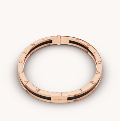 [⭐Mirelle]ZERO 1 PINK GOLD WITH BLACK CERAMIC BRACELET