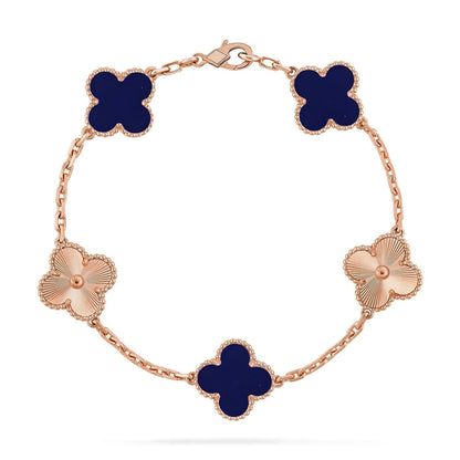 [⭐Mirelle]CLOVER 5 MOTIF LAPIS LAZULI BRACELET COLLECTION