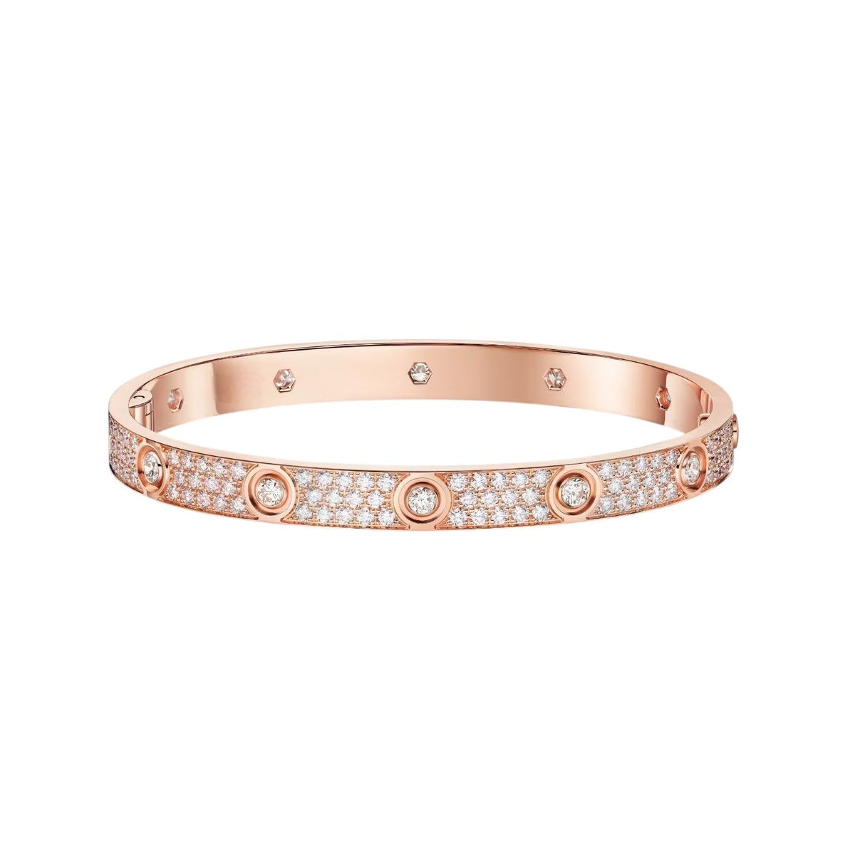 [⭐Mirelle]LOVE BRACELET 6.1MM DIAMOND-PAVED 10 BIG DIAMONDS