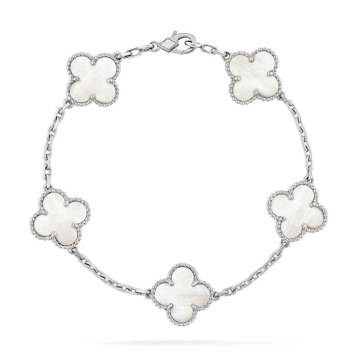 [⭐Mirelle]CLOVER WHITE PEARL MOP 5 MOTIF BRACELET COLLECTION