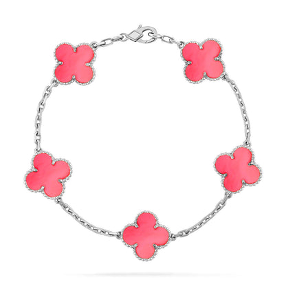 [⭐Mirelle] CLOVER 5 MOTIFS  PINK MOP BRACELET COLLECTION